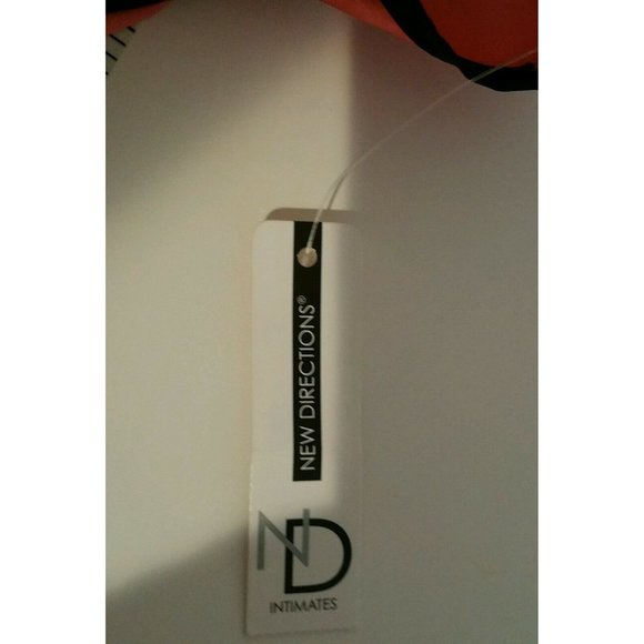 New Directions Womens Chemise Nightdress Coral Black Lace Bodice Intimates Sexy - Picture 3 of 5